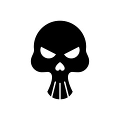 death skull head silhouette style
