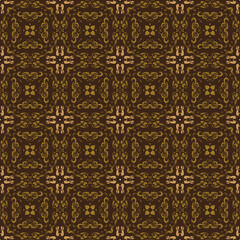 Bantul batik flower Vintage motifs with olive brown color design.