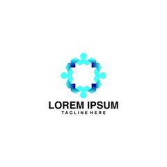 People Gathering Logo Vector Icon Illustration