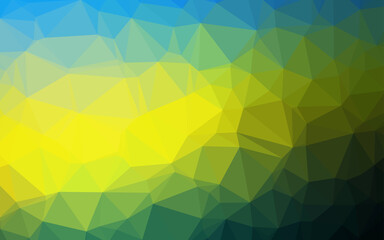 Obraz premium Dark Blue, Yellow vector blurry triangle texture.