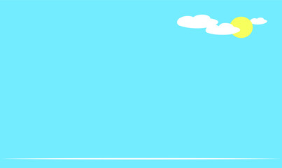 blue sky with the sun and clouds in the day background for presentations