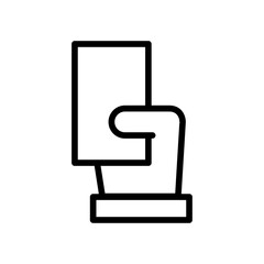 Obraz premium soccer referee card line style icon