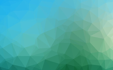 Obraz premium Light Blue, Green vector abstract polygonal layout.
