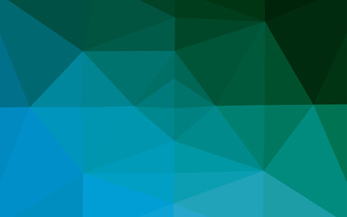 Light Blue, Green vector polygonal background.
