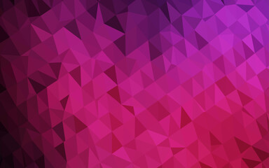 Obraz premium Dark Pink vector triangle mosaic template.