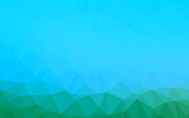 Light Blue, Green vector abstract polygonal texture.