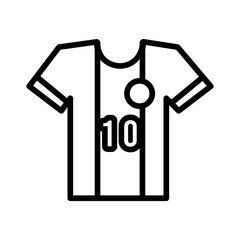 soccer team captain shirt with bars line style icon
