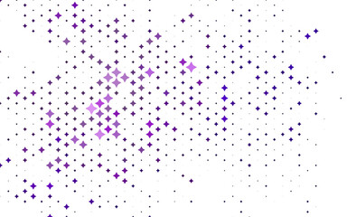 Light Purple vector template with sky stars.