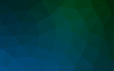 Fototapeta premium Dark Blue, Green vector blurry triangle texture.
