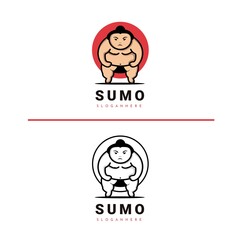Sumo Logo Design Vector Illustration