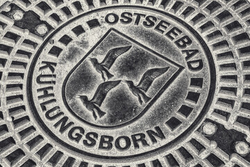 Kanaldeckel im Osteseebad Kühlungsborn, Deutschland