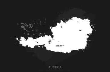 Obraz premium Vector Country Map Series of Watercolor Concepts in Austria, Europe.