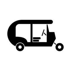navratri rickshaw silhouette style icon