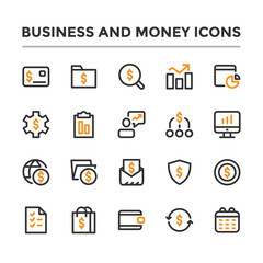 business and money outline icon