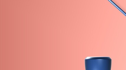 mock up scene geometry shape podium for product display with abstract shape on vivid color background with copy space. 3D rendering