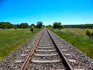 Fototapeta premium railway in the countryside