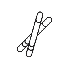 navratri drum sticks line style icon