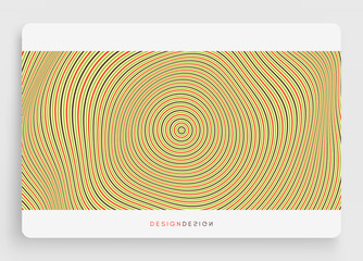 Abstract circular striped background. Pattern with optical illusion. 3D geometrical vector illustration.