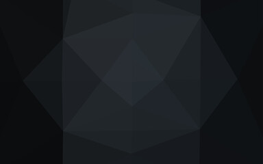 Obraz premium Dark Black vector shining triangular pattern.