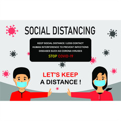 appeal to keep your distance because of the virus, covid, social distancing, mask, bacteria