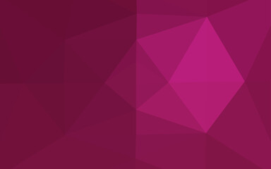 Dark Pink vector blurry triangle pattern.