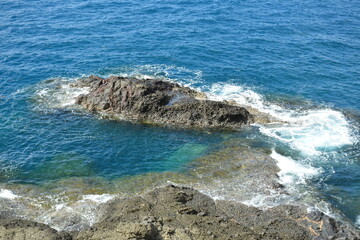 Danao beach resort rock formation and sea water