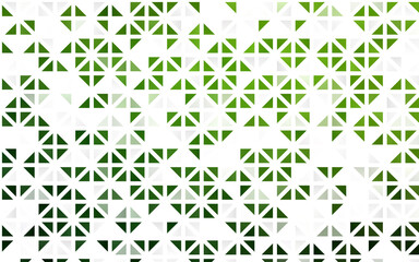 Light Green vector seamless template with crystals, triangles.