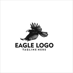 Fototapeta na wymiar eagle logo design silhouette vector