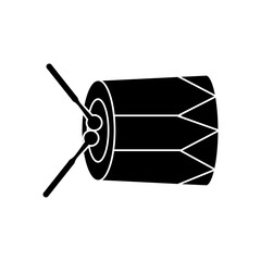 navratri drum instrument silhouette style icon