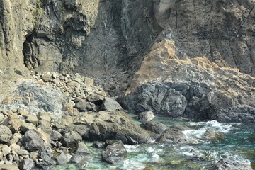 Danao beach resort rock formation and sea water