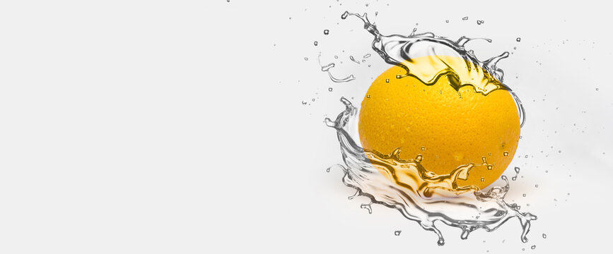 Orange splash with water / Orange Juice splash 