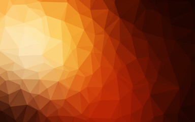 Dark Orange vector polygonal template.