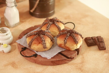 delicious chocolate cake on the table