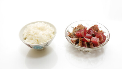 ごはんとかつおのたたき