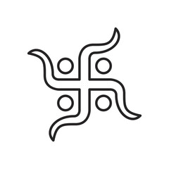 navratri symbol line style icon