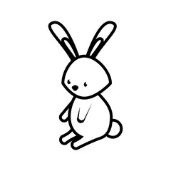 cute rabbit front line style icon