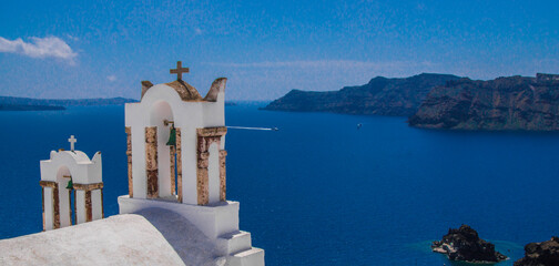 Santorini island, varied landscapes, of the island.