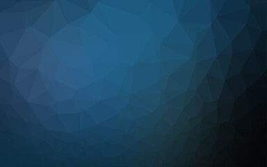 Dark BLUE vector blurry triangle pattern.