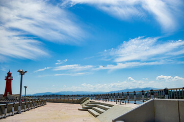 Blue sky and lighthouse
