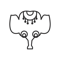 navratri Ganesh Chaturthi line style icon