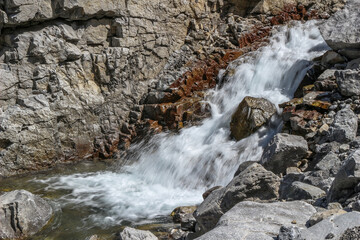 Water running in Mountain in Kananaskis