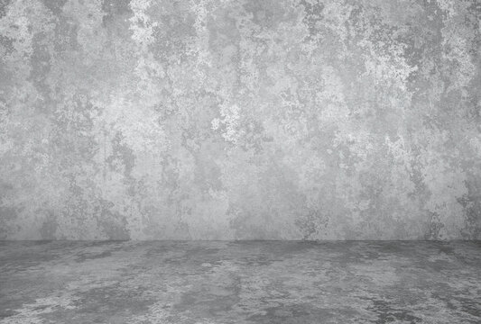 plaster wall, grey background © vlntn