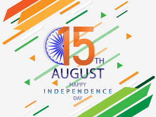 15th August Indian Independence Day vector illustration background for greeting card and poster.Happy Independence Day