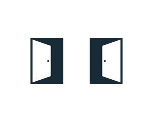 Door Icon Vector Logo Template Illustration Design