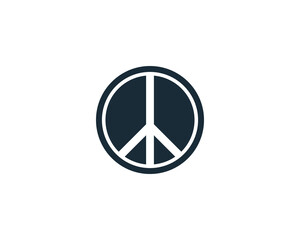 Peace Icon Vector Logo Template Illustration Design