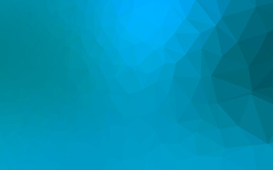 Light BLUE vector shining triangular template.