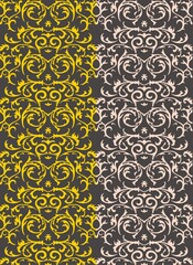 seamless pattern with golden ornament