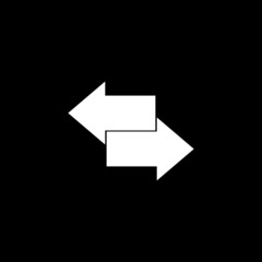 Exchange arrows vector icon isolated on dark background