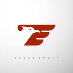 initial E and eagle logo concept for business company.