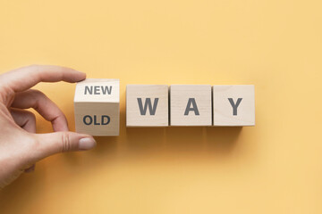 A choice between the old and the new path in life. Choosing the road of life